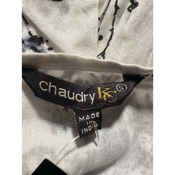 Chaudry KC Babydoll Mini Dress Size Small Sequin Pleated Bubble Hem Cottage Boho - Picture 12 of 15